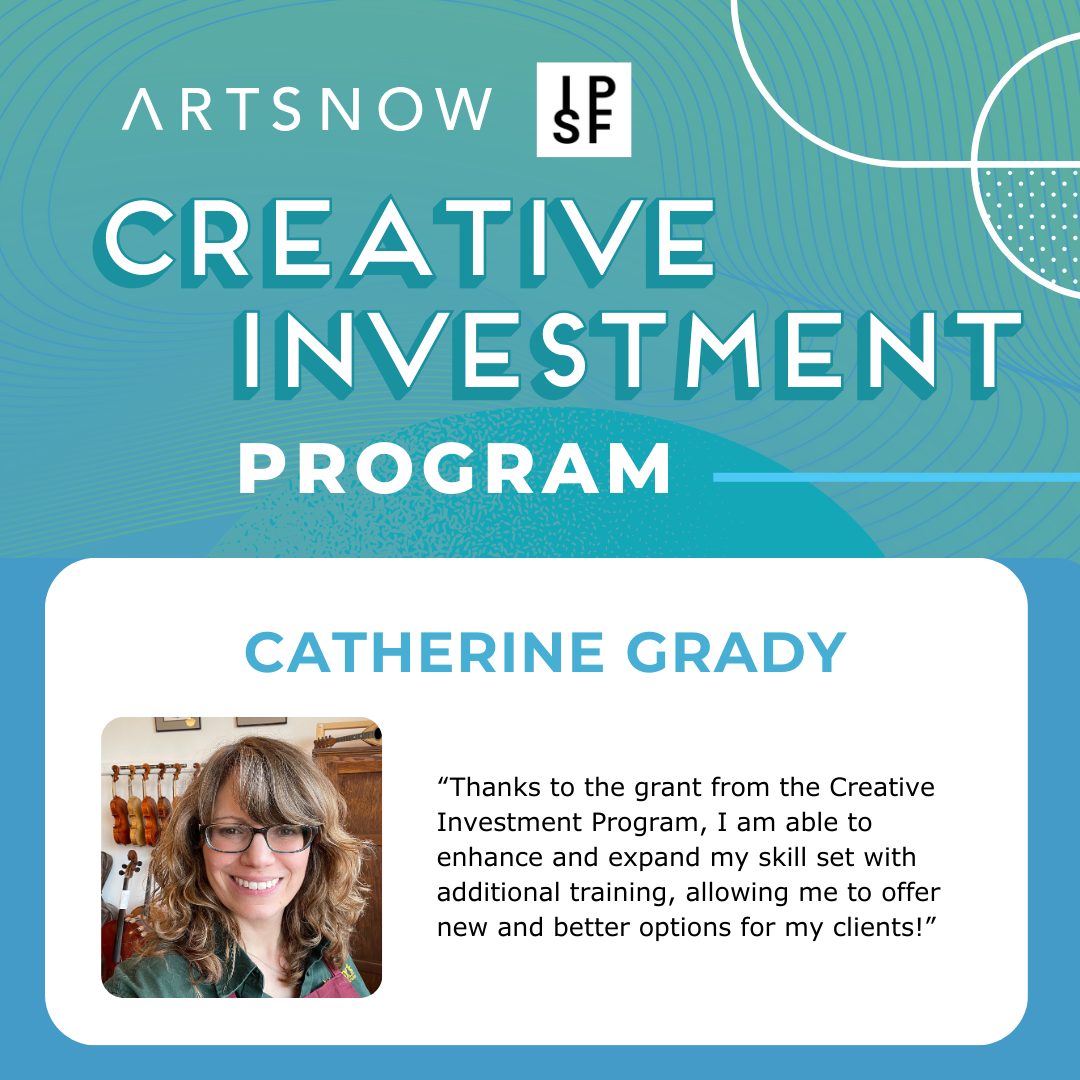 Blue graphic congratulating the 2024 Creative Investment Program recipients. 