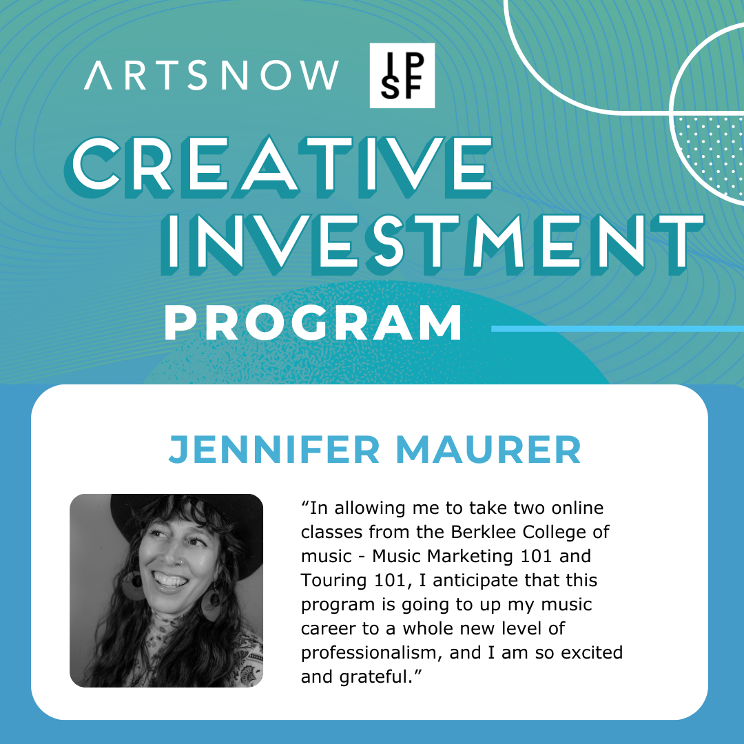 Blue graphic congratulating the 2024 Creative Investment Program recipients. 