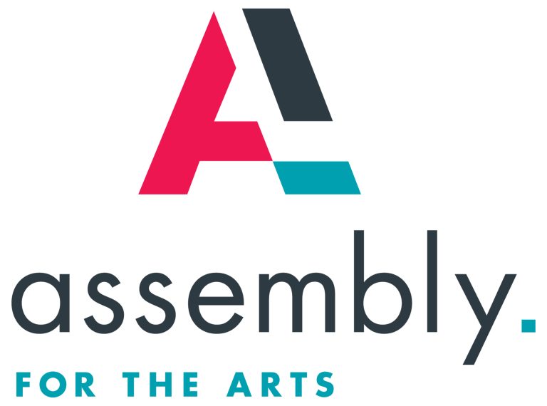 Red and blue logo for Assembly for the Arts