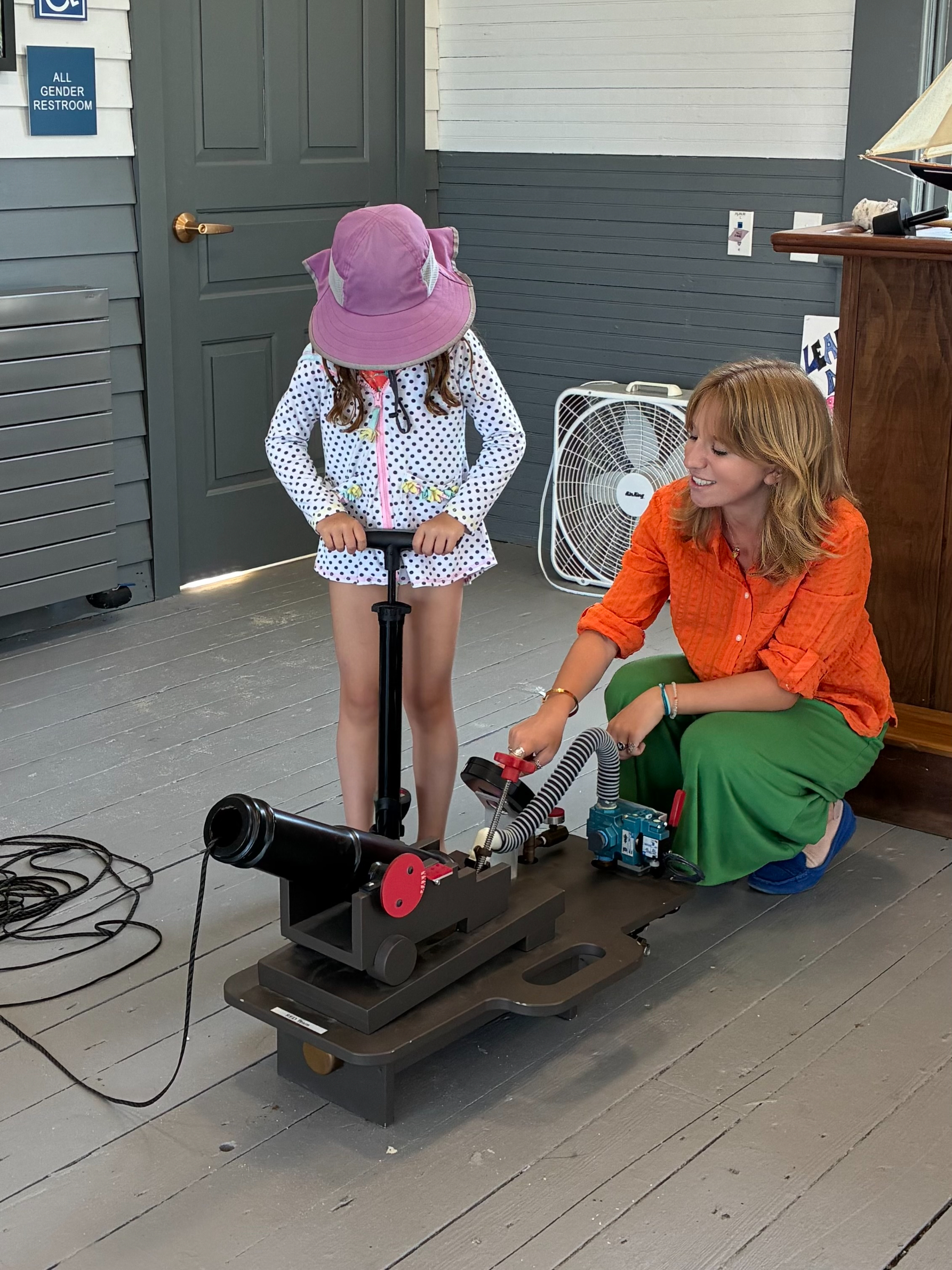 a picture of intern, sam sloknick, with a program participant 